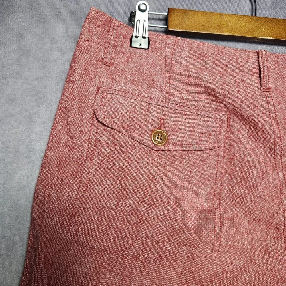 J. Crew Mens Pink Beach Shorts 34 Linen Blend Flat Front Casual‎